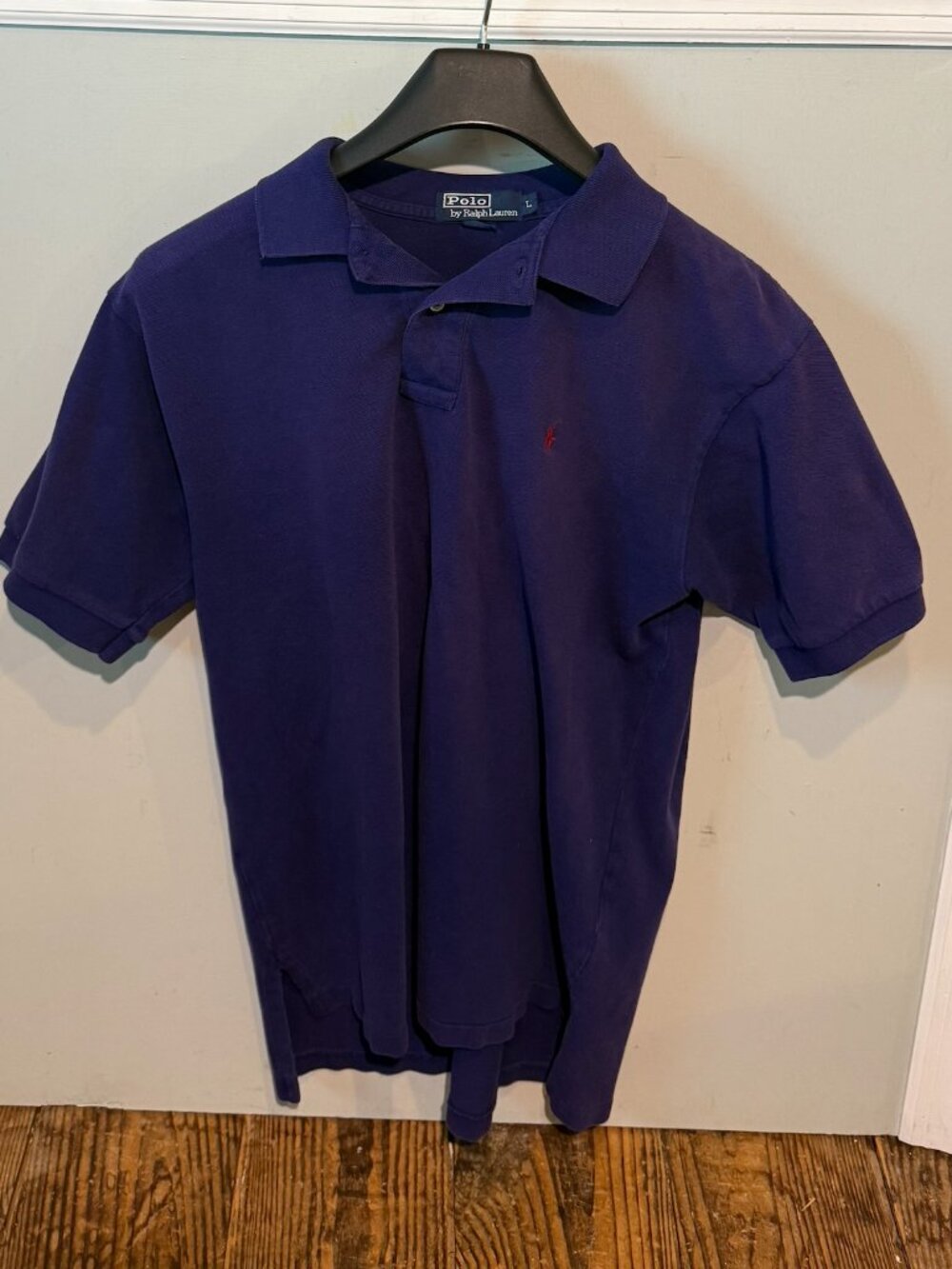 Lot of 3 VINTAGE Polo Ralph Lauren Polo Shirts Men's Large Black Yellow Purple - Picture 7 of 14